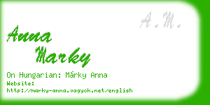 anna marky business card
