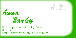 anna marky business card